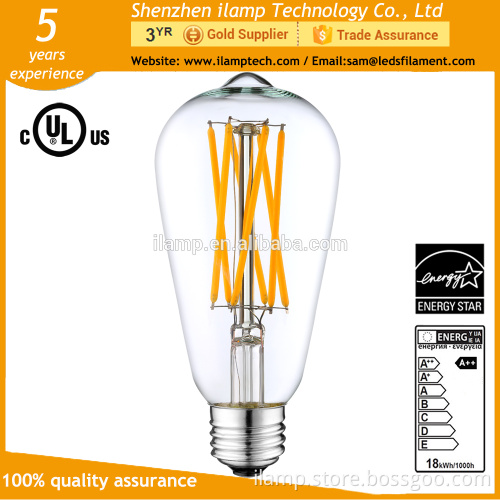 ilamptech filament LED bulb warm white light dimmable Edison led vintage bulb